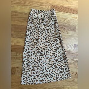 Free People Leopard Print Maxi Skirt